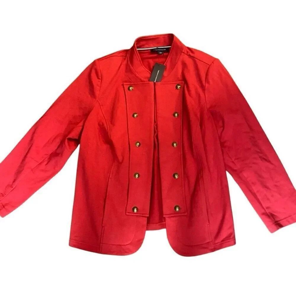 NWT Tommy Hilfiger size 2XL women's red open front blazer jacket - Picture 1 of 6
